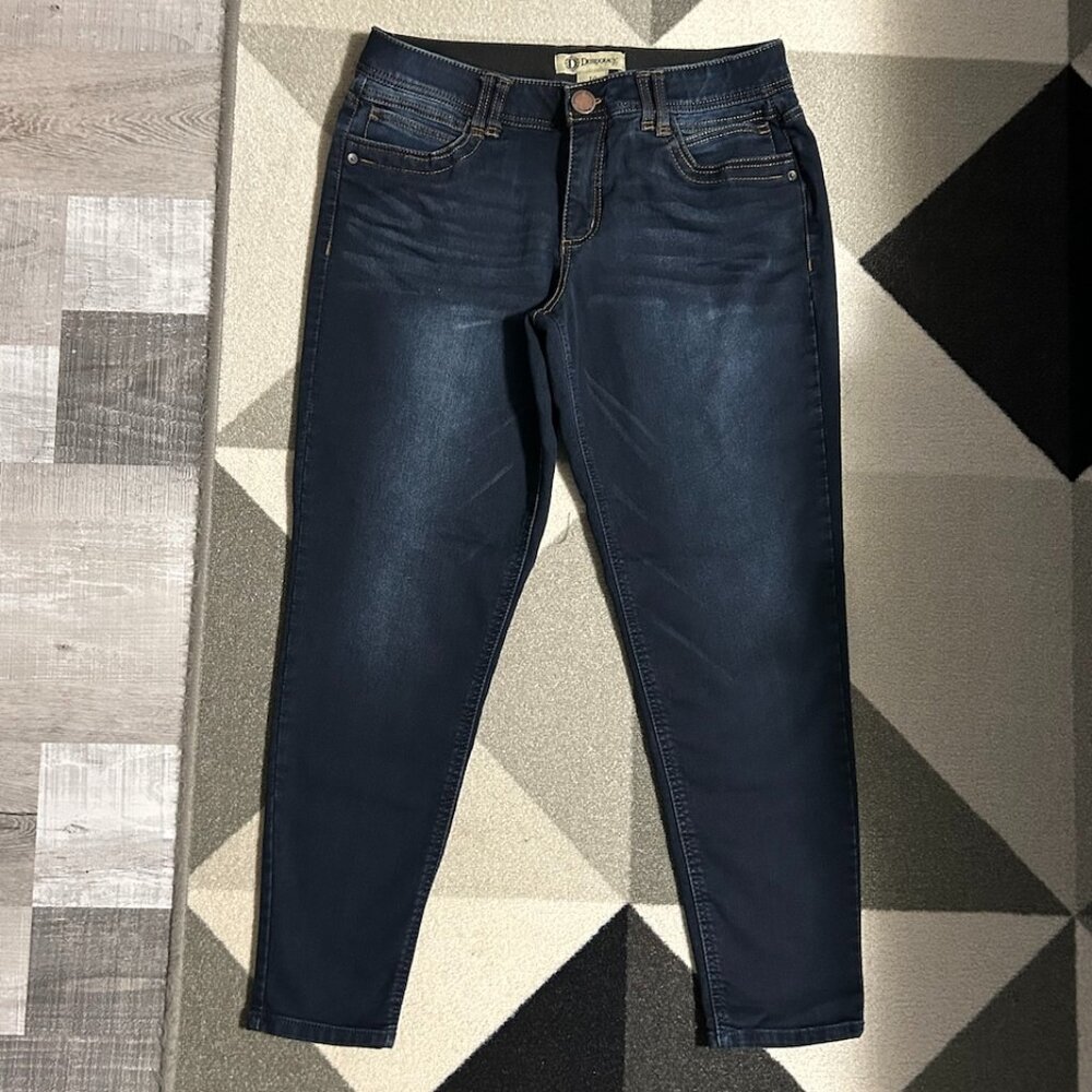 Democracy Dark Washed‎ "Ab" Technology Cropped Skinny Jeans Women's Size 10